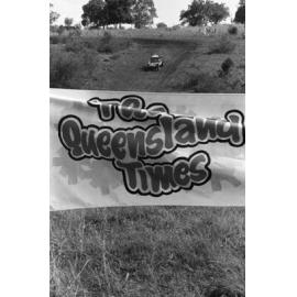 Sprint Car, No. 21, racing by Queensland Times Banner in the 1979 Queensland Times Off-Road Spectacular, Minden, Somerset, November 1979