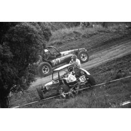 Sprint Cars, No. 13, driven by Brian Mannion, and No. 24, racing in the 1979 Queensland Times Off-Road Spectacular, Minden, Somerset, November 1979