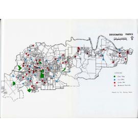 Map showing designated parks in the Ipswich area, 1978-1979