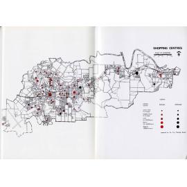Map showing shopping centres in the Ipswich area, 1978-1979