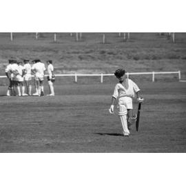 Boys playing cricket, Ipswich, 16th October 1977