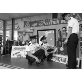 Fire prevention week display, Ipswich, October 1977