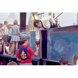 Part of the re-enactment of the opening of the Ipswich to Grandchester railway line, North Ipswich, 1965