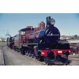 Restored steam train for Redbank Rail Museum, Ipswich Railway Workshops, North Ipswich, 1969
