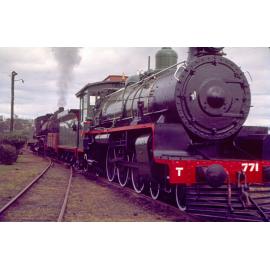 Restored locomotive, Ipswich Railway Workshops, North Ipswich, 1969