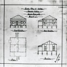 Rough plan of cottage, Rhondda Colliery, 1905