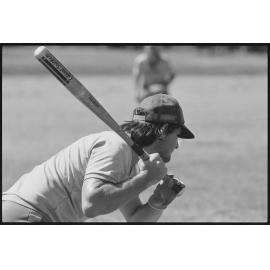 Unidentified softball players, Ipswich, January 1986