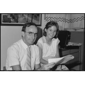 Unidentified man and girl, January 1986