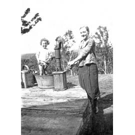 Valma and Audrey Jones at Oakleigh, Redbank Plains, Ipswich, c.1921