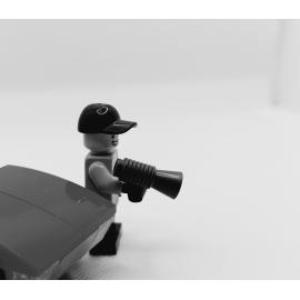 Brickswich version of policeman with a radar speed gun, Ipswich, from November 1977