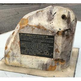 Sesquicentenary Discovery Memorial Cairn, Former Transit Centre, Bell Street, Ipswich, 2024 