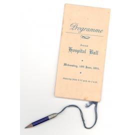 Programme and dance card for the Annual Hospital Ball, held 18th June 1924