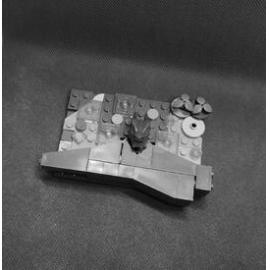 Brickswich version of Lizy the crocodile in a pond enclosure, Ipswich, March 1978