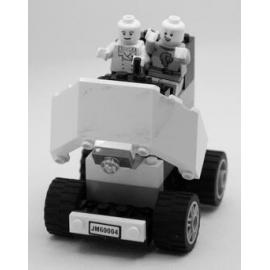 Brickswich version of two men in a Toledo Steam Carriage, from April 1978