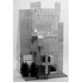 Brickswich version of the front entrance to the Baptist Church, from 1954