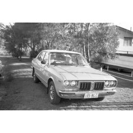 Datsun 200B (1978), car advertisement, Ipswich, August 1980
