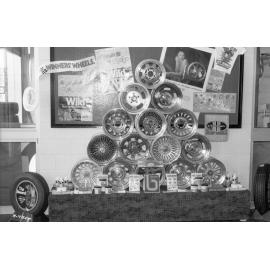 Display at Jeff Denman's Tyre & Auto Service, Ipswich, August 1980