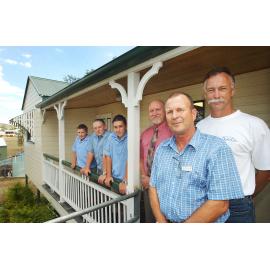 Boonah State High students with Principal Jeff Hennessy, teacher Graham Axelsen and Rick Stanfield, Ipswich, December 2003