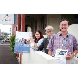 Kathy Reeves, Adrian Grijmans and Russell Swinton at Centrelink's International Day of people with a Disability celebration, Ipswich, December 2003