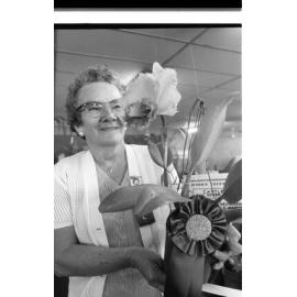 Margaret Heineman at the opening of the Orchid Show, Ipswich, August 1980