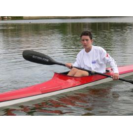 Chris Sanderson kayaking, Ipswich, December 2003