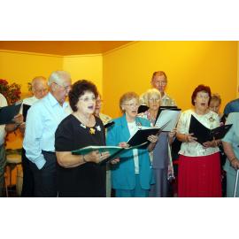 Unidentified Christmas carolers at Christmas event, Ipswich, December 2003