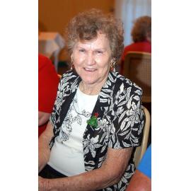 Margaret McDonald from Silkstone at Christmas event, Ipswich, December 2003