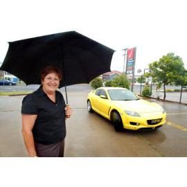 Janet Tansey with her RX8 (voted Australia's Best Car), Ipswich, December 2003