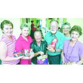 St Marks tennis winners participating in Richlands tavern Christmas breakup, Ipswich, December 2003