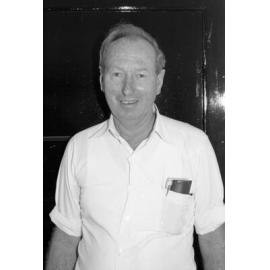 Unidentified long-time member of Newsoles Tyre Service Crew, Ipswich, September 1980