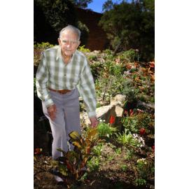 Charlie Schneider in a garden, Ipswich, September 2003