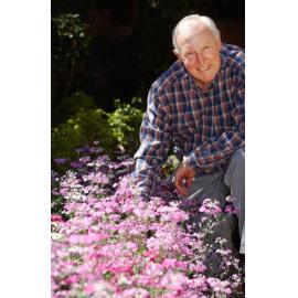 Major Prize Winner and Best Village, Owen Lawry in garden, Ipswich, September