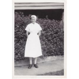 Nurse in Hospital Grounds, 1950s