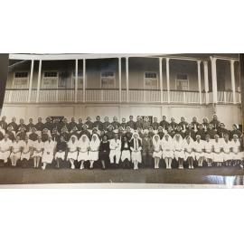 Hospital staff 1920 group photo with names