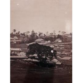 Ipswich Hospital in panorama of Ipswich, 1863