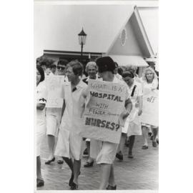 Nurses' Union Action. 1990s Street March protest. Ipswich Hospital.