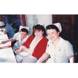 Student nurses in lecture theatre, Jubilee Building, Ipswich Hospital, Ipswich, c.1990