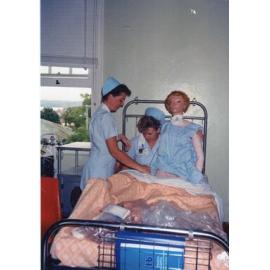 Unidentified Student Nurses with dummy, Thought to be Ipswich Hospital, Ipswich c1990