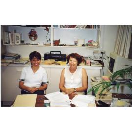 Hospital Administration staff including Penny Svensson, Thought to be Ipswich Hospital, Ipswich, 1990s