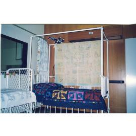 Quilts on beds and curtains 1990