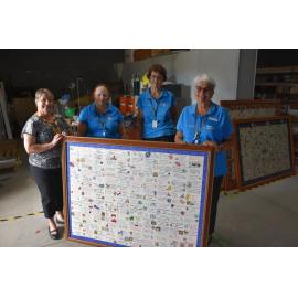 Ipswich Hospital Museum volunteers with Quilts, Ipswich, 2021