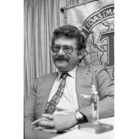 Unidentified man at Toastmasters event, Ipswich, September 1980