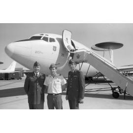 Amberley ISS Men with Boeing E-3 Sentry, Ipswich, September 1980