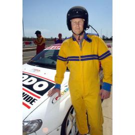 Paul Stanes from Kurwongbah with his racecar, Ipswich, September 2003