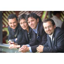 Pasquale Aramo, Mariella De Meo, Ciro Buonajuto and Dario Matta at Rotary event, Ipswich, June 2003