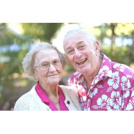 Ivy Krause with Col Payne (entertainer), Ipswich, June 2003