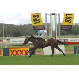 Rider during race 3 at horse race, Ipswich, February 2003