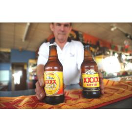 XXXX light and regular bitter beer, Ipswich, February 2003