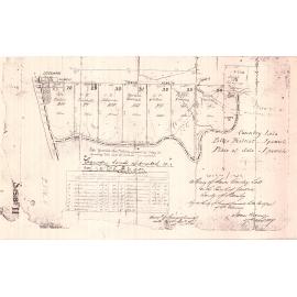 Survey of seven country lots in the parish of Goodna, county of Stanley map