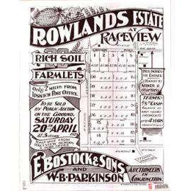 Rowlands estate map, Raceview, Ipswich, 1929